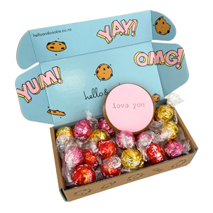 Lindt Lindor Chocolate Gift Box with Hello & Cookie. Valentine's Day gifts. Affordable. Delivery NZ Wide and Auckland Same Day