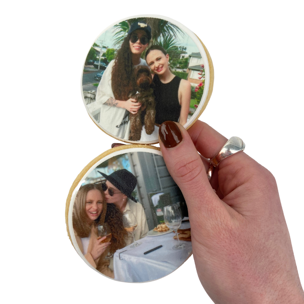 Individual Personalised Photo Cookies | Send cookies to someone you love | Celebration Box NZ
