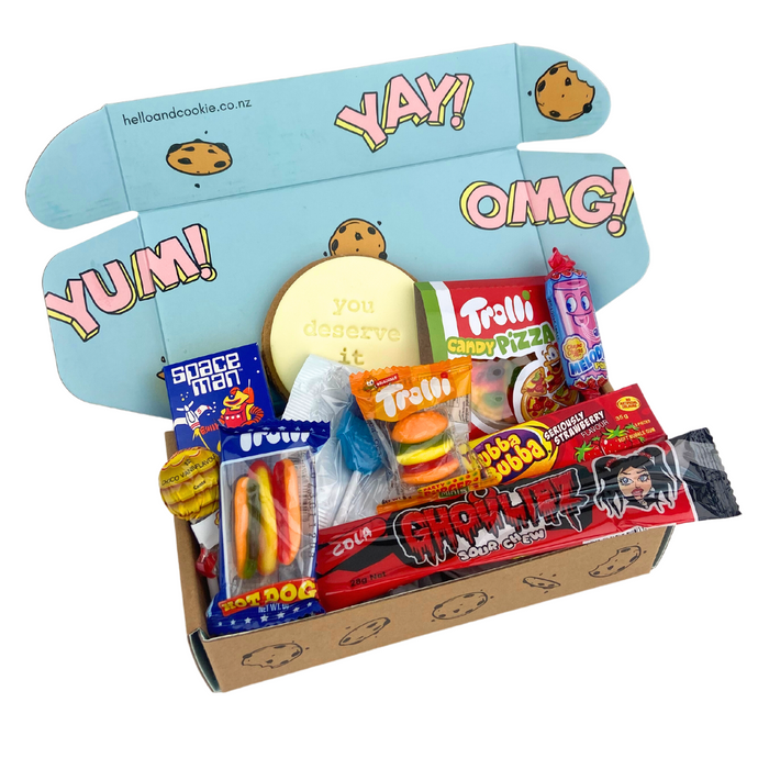 90's Baby Candy and Cookie Gift Box | Perfect for girls and boys birthday presents | FREE SHIPPING | Hello & Cookie NZ