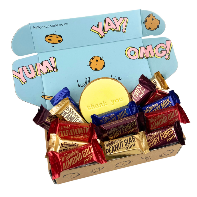 Whittaker's Cookie Gift Box NZ | FREE SHIPPING | Hello & Cookie perfect for any Occassion 