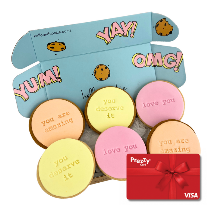 For Her Cookie Gift Box With Visa Prezzy Card | Hello & Cookie NZ
