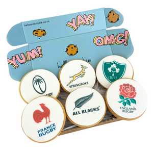 Rugby Union Cookies | Celebrate with personalised cookies | Hello & Cookie | Free Shipping NZ Wide